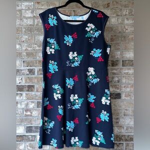 Draper James A-Line Sleeveless Dress Red White & Blue